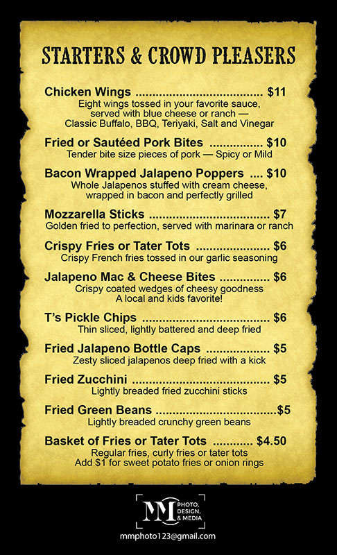 warren menu